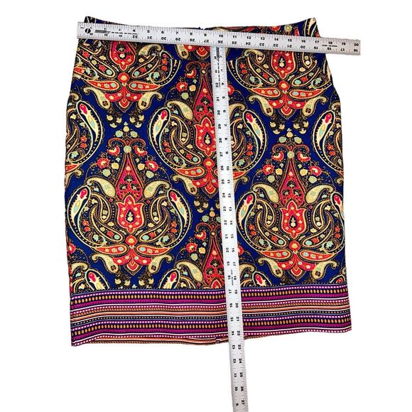Merona‎ Paisley Print Skirt Colorful Pattern Pencil Skirt Office Career - Picture 3 of 8